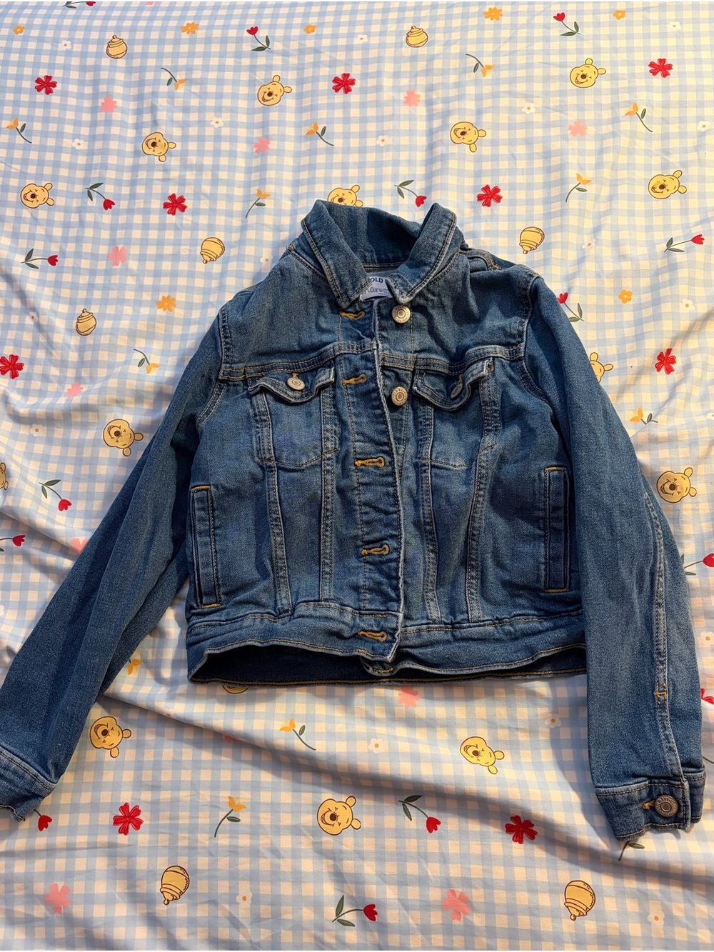 Old Navy Kids Dark Blue Denim Jacket with Button Front